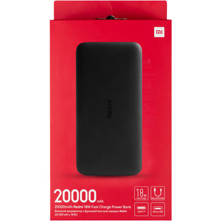 پاوربانک شیائومی مدل  Redmi global ظرفیت 20000 میلی آمپرساعت